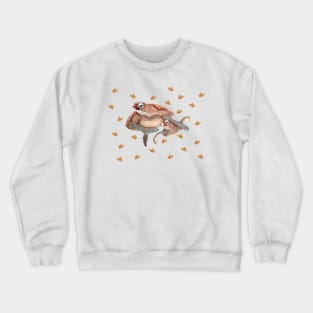 Turtles To Love Again in Pink Crewneck Sweatshirt